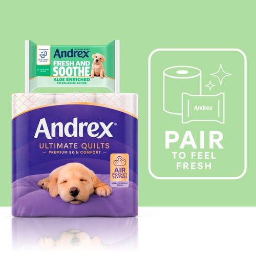 Andrex Fresh and Soothe Flushable Hygiene Wipes