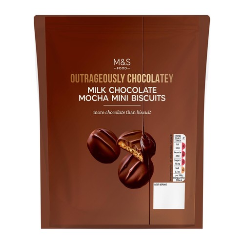 M&S Outrageously Chocolatey Milk Chocolate & Mocha Mini Biscuits