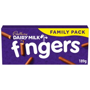 Dairy Milk Fingers Milk Chocolate Covered Biscuits 189g