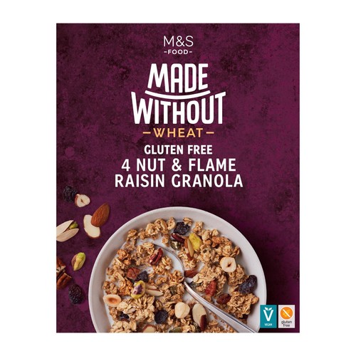 M&S Made Without 4 Nut & Flame Raisin Granola