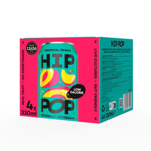 Hip Pop Tropical Peach Fizzy Drink