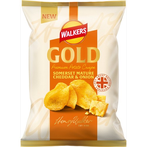 Walkers Gold Somerset Mature Cheddar & Onion