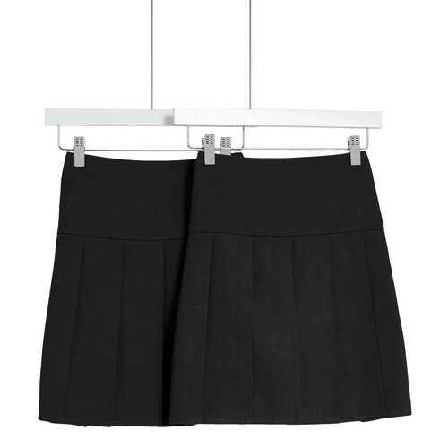 M&S 2Pk Pleated Skirt, 4-5 Years, Black Ocado