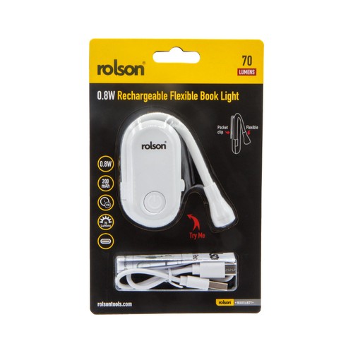 Rolson 0.8W Rechargeable Flexible Book Light