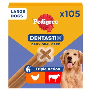 PEDIGREE® DENTASTIX™ Daily Dental Chews Large Dog Treats 105 Sticks