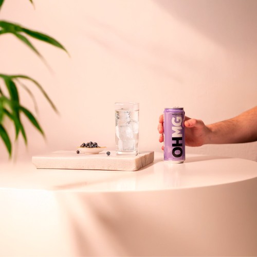 OHMG Blackcurrant sparkling magnesium water