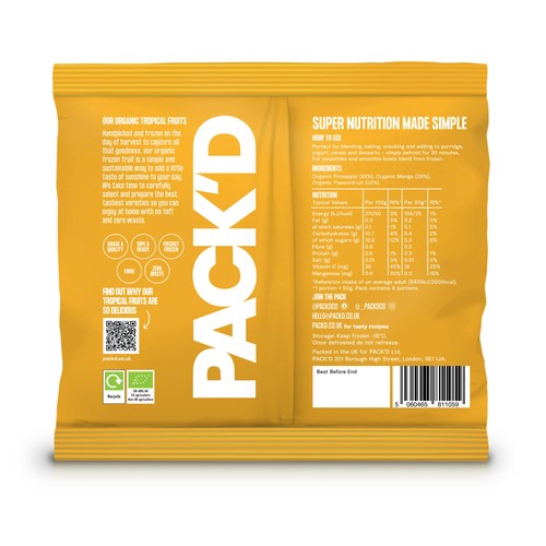 PACK'D Organic Tropical Fruits