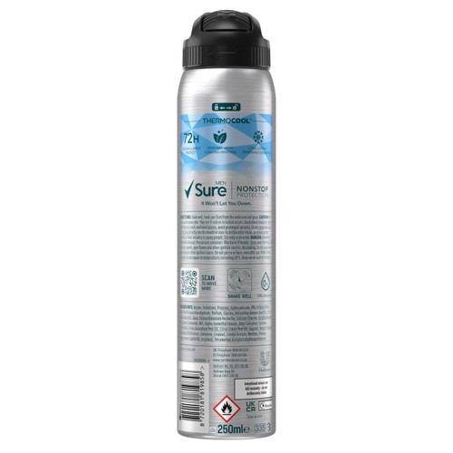 Sure Men Menthol & Blue Lavender 72h Nonstop Antiperspirant Deodorant