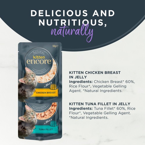 Encore Kitten Wet Cat Food Multipack Finest Selection Pouches in Jelly