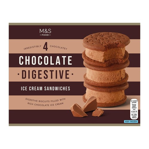 M&S Chocolate Digestive Ice Cream Sandwiches