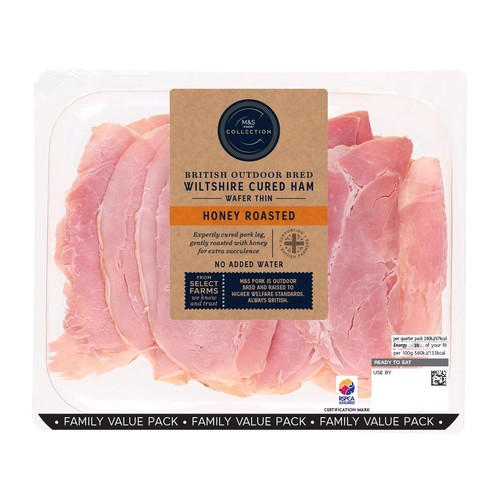 M&S British Wiltshire Cured Honey Roast Ham Family Pack