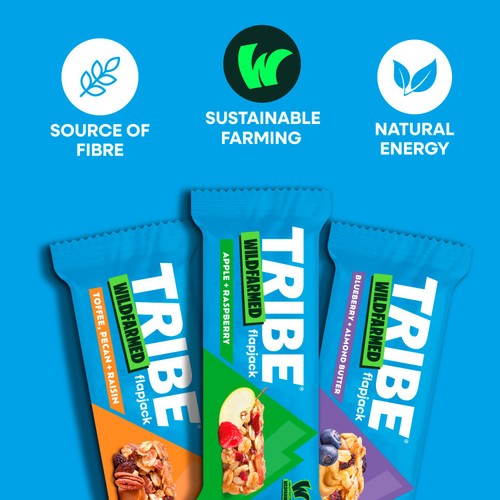 TRIBE Wildfarmed Pecan, Toffee and Raisin Flapjack