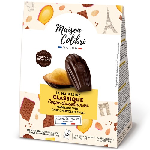 Maison Colibri Traditional Madeleine Dark Chocolate Shell