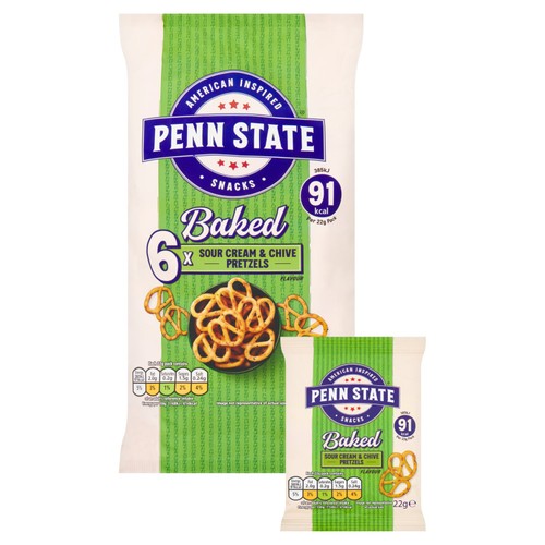 Penn State Sour Cream & Chive Multipack Pretzels 6 Pack