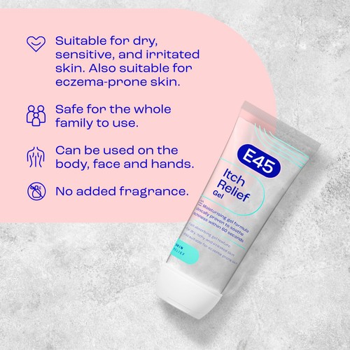 E45 Itch Relief Gel Instantly Soothes Dry, Itchy and Irritated Skin