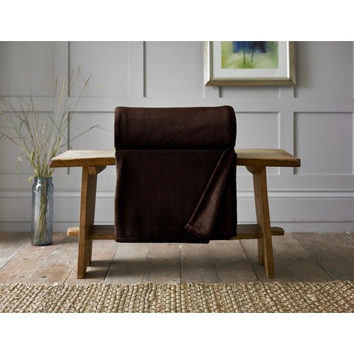 Deyongs Snuggle Touch Throw Extra Large, Chocolate