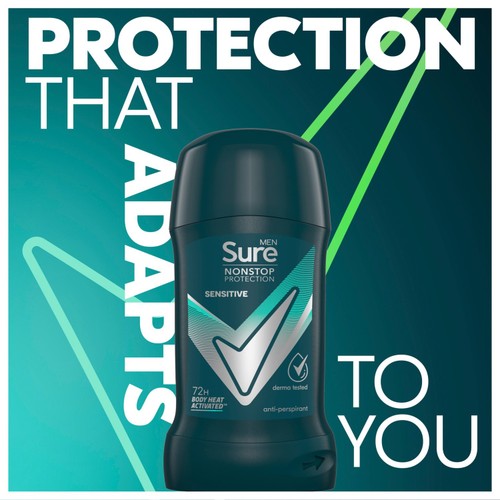 Sure Men Antiperspirant Deodorant Stick Nonstop Sensitive