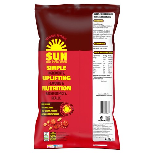 SUN Bites Sun Ripened Sweet Chilli Multipack Snacks Crisps 6x25g