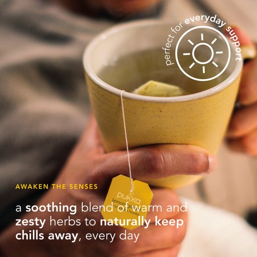Pukka Organic Lemon, Ginger&Manuka Honey Tea x20 Compostable Herbal TeaBags