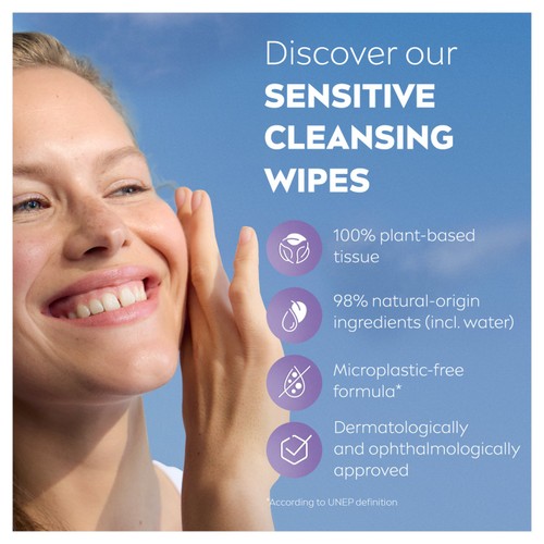 NIVEA Biodegradable Sensitive Cleansing Face Wipes