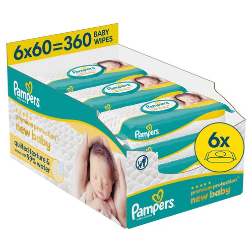Pampers New Baby Wipes 6x