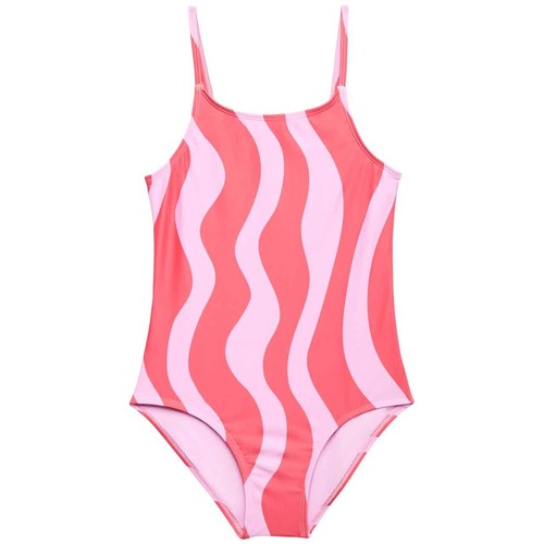 M&S Girls Wavey Stripe Swimsuit, 7-8 Y, Multi