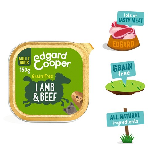 Edgard & Cooper Adult Grain Free Wet Dog Food with Lamb & Beef