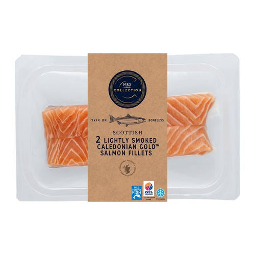 M&S 2 Lightly Smoked Salmon Fillets