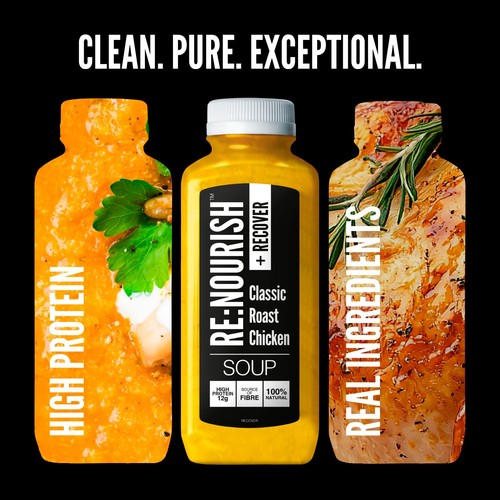 RENOURISH Recover Classic Roast Chicken, High Protein Soup