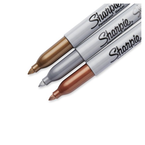 Sharpie Permanent Metallic Marker Pens Gold Silver Bronze