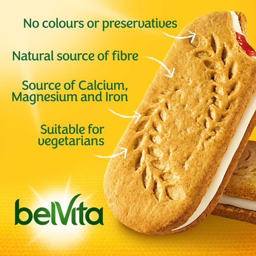Belvita Strawberry Yogurt Duo Crunch Breakfast Biscuits
