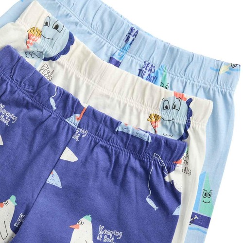 M&S Boys Patterned Pyjama Sets, 5-6 Years, Blue