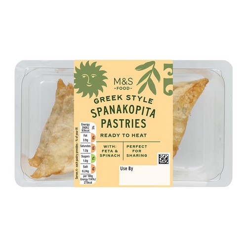 M&S Greek Style Spanakopita Pastries Serves 4