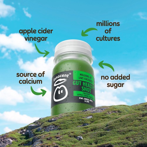 Innocent Gut Health,  Kiwi, Ginger, Apple & Lime Shot