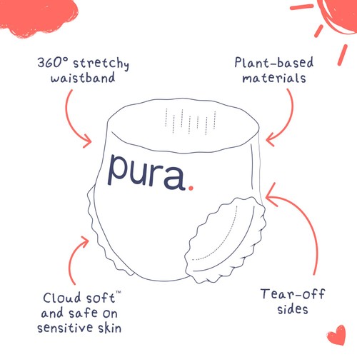 Pura Eco Nappy Pants Size 9