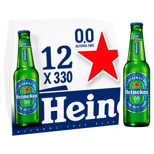 Heineken 0.0 Alcohol Free Beer Bottles