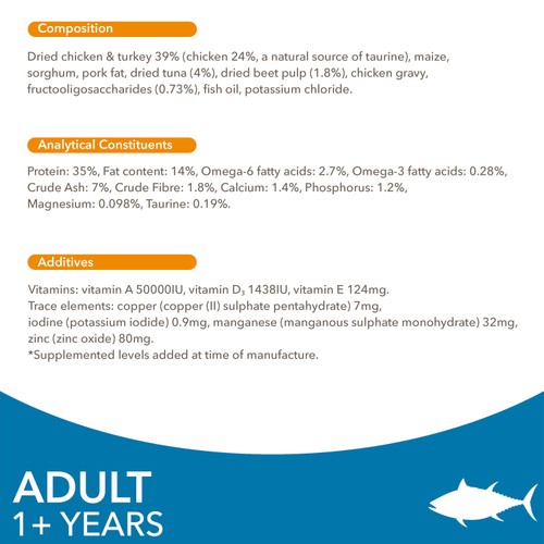 IAMS Advanced Nutrition Adult Dry Cat Food Tuna