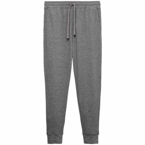 M&S Mens Pure Cotton Waffle Loungewear Bottoms, L, Grey