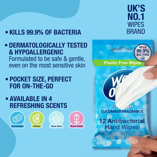 Wet Ones Be Fresh Biodegradable Antibacterial wipes