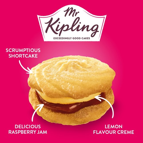Mr Kipling Lemon and Raspberry Whirls Cakes