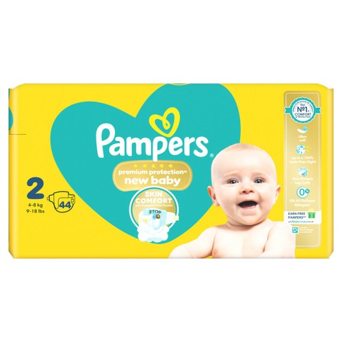 Pampers New Baby Nappies, Size 2 (4-8kg) Essential Pack