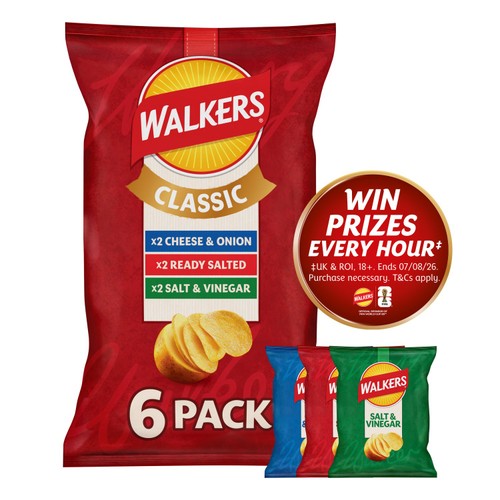Walkers Classic Variety Multipack Crisps 6x25g
