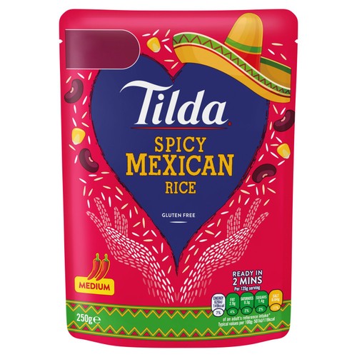 Tilda Microwave Spicy Mexican Long Grain Rice