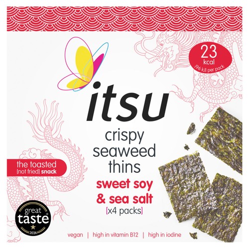 Itsu Sweet Soy & Sea Salt Crispy Seaweed Thins Multipack