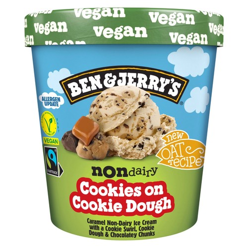 Ben & Jerry's Non Dairy Cookies on Cookie Dough Vegan Ice Cream Tub