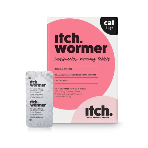 Itch Wormer Tablet Treatment For Cats (1kg +)