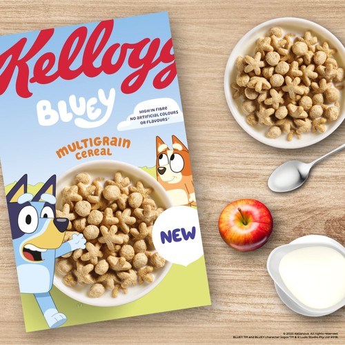 Kellogg's Bluey Multigrain Shapes Breakfast Cereal
