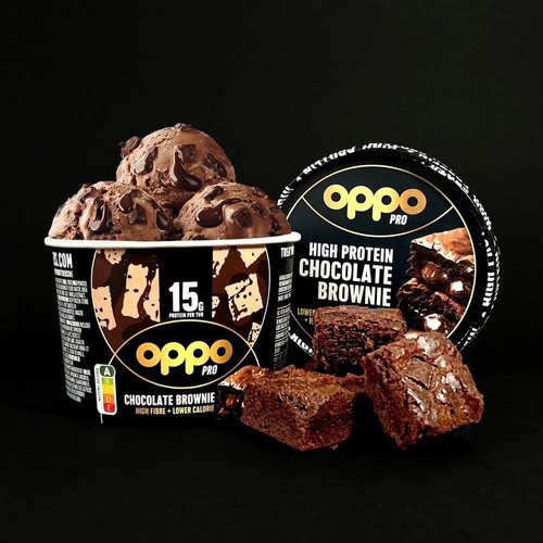 Oppo Pro High Protein Chocolate Brownie Ice Cream Tub