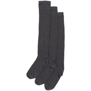 M&S Girls Collection Cotton Rich Over the Knee Socks 8.5-12 Grey
