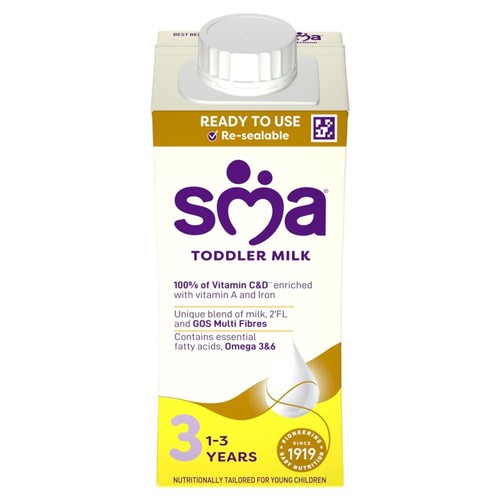 SMA 3 Toddler Baby Milk Ready to Drink Liquid Formula 1-3 Years 200ml
